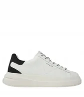 Półbuty męskie - GUESS MĘSKIE PÓŁBUTY SKÓRA NATURALNA LICOWA BIAŁE Z CZARNYM 43 GME - miniaturka - grafika 1