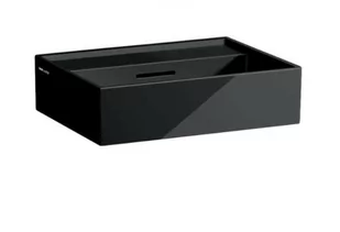 Laufen Kartell Umywalka wisząca lub meblowa 45x34 cm bez otworu na baterię czarny połysk H8183300201091 - odbiór osobisty: Kraków, Warszawa - Umywalki - miniaturka - grafika 1
