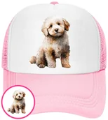 Czapki i chusty sportowe męskie - CZAPKA Z DASZKIEM PSY PIES PIESKI DLA DZIECI SIATKA RÓŻOWA BEJSBOLÓWKA - miniaturka - grafika 1