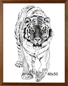 Ramki na zdjęcia - Drewniana ramka na plakat, brązowa, 40x50 cm - miniaturka - grafika 1