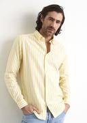 Koszule męskie - Koszula męska w żółte paski - miniaturka - grafika 1