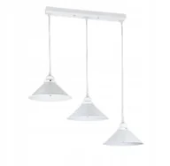 Lampy sufitowe - Lampa Sufitowa Plafon Żyrandol Biała Szara Kuchnia Salon Wisząca Nowoczesn - miniaturka - grafika 1