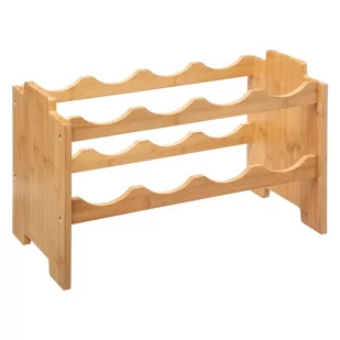 Stojak na wino bambusowy 46 x 24,5 x 29,5 cm na 8 butelek 167773 - Stojaki na wino - miniaturka - grafika 1