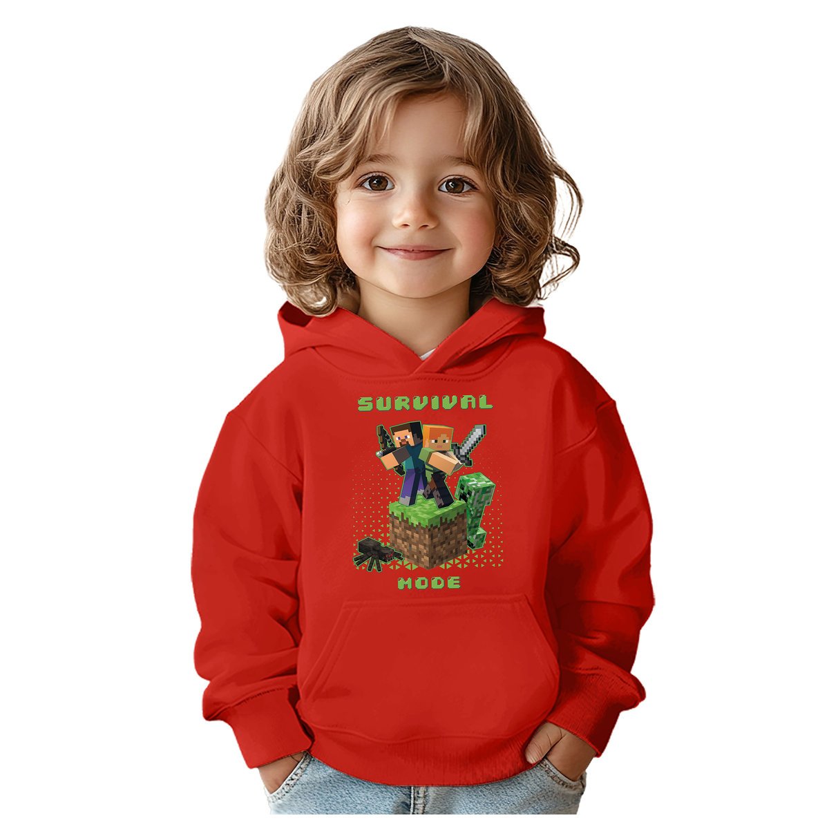 BLUZA DZIECIĘCA MINECRAFT 110-122 CHŁOPIĘCA DZIEWCZĘCA PREZENT