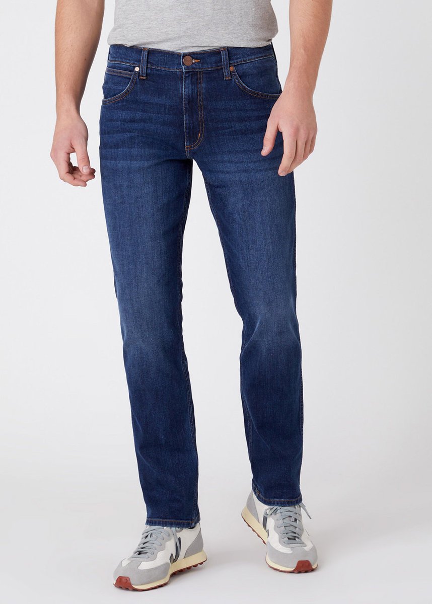 Męskie Spodnie Jeansowe Wrangler Greensboro Dark Storm W15Qlp36N-W40 L34