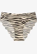 Majtki damskie - Beżowo-Czarne Majtki Typu Figi o Bezszwowym Wykończeniu Siladeia - miniaturka - grafika 1