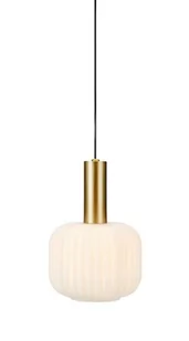 Markslojd lampa wisząca Sober 1L E14 szczotkowany mosiądz/biała 108123 - Lampy sufitowe - miniaturka - grafika 1