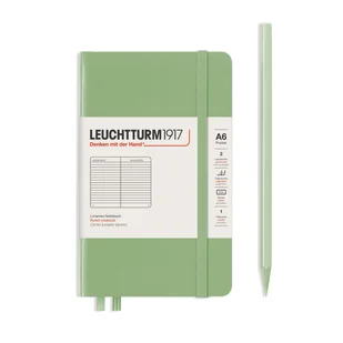 Notatnik Leuchtturm1917 Pocket A6, twarda oprawa, linie, sage - Notesy i bloczki - miniaturka - grafika 1