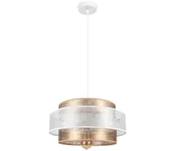 Lampy sufitowe - Żyrandol na lince GABI 1xE27/60W/230V złoty/biały śr. 40 cm - miniaturka - grafika 1