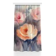 Zasłony - Zasłona z grafiką kolory 150x230 Pomarańczowy róże, Fabricsy - miniaturka - grafika 1