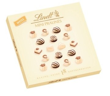 Lindt Mini Praliny pralinki czekoladki biała czekolada 90g Dzień Kobiet