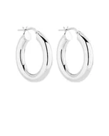 Kolczyki - Srebrne masywne kolczyki koła M - miniaturka - grafika 1