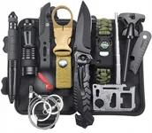 Latarki - Niezbędnik Survivalowy Turystyczny Wojskowy Piła Nóż Krzesiwo Latarka - miniaturka - grafika 1