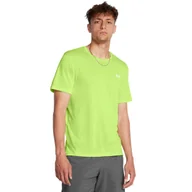 Koszulki sportowe męskie - Męska koszulka do biegania Under Armour UA Launch Shortsleeve - zielona - UNDER ARMOUR - miniaturka - grafika 1