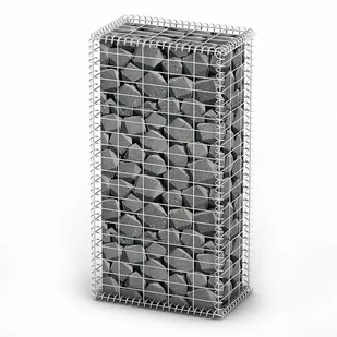 vidaXL vidaXL Kosz gabionowy z drutu stalowego, pokrywką, 100 x 50 30 cm - Pozostałe ozdoby ogrodowe - miniaturka - grafika 3