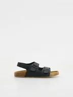 Buty dla chłopców - Reserved - Skórzane sandały - czarny - miniaturka - grafika 1