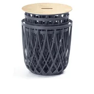 Stoły ogrodowe - Zestaw koszy UNIQUBO SET5 antracytowy 5 sztuk - miniaturka - grafika 1