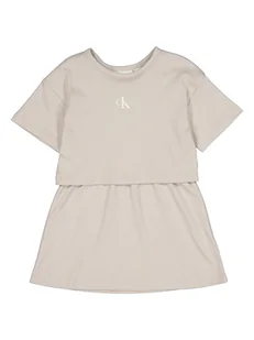 Calvin Klein Sukienka w kolorze beżowym - Sukienki - miniaturka - grafika 1