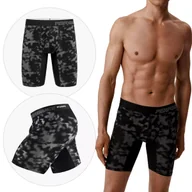 Majtki męskie - BOKSERKI MĘSKIE długie opięte Performance MH-1205 czarne Atlantic *M - miniaturka - grafika 1