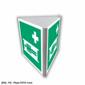 Tablice BHP - TD Systems AE813 - Nosze 3D dościenny 250x250 - miniaturka - grafika 1