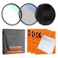 Dekielki do obiektywów - Zestaw Filtrów 4w1 Filtr Uv Nano-k + Polaryzacyjny Cpl + Dekielek + Futerał K&f Na 82mm / Sku.2040v1 - miniaturka - grafika 1
