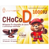 Witaminy i minerały - ChocoD, witamina D dla dzieci od 4 roku życia, 30 kapsułek - miniaturka - grafika 1