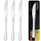 Noże kuchenne - NOZ STOŁOWY NÓŻ OBIADOWY ZESTAW 3szt. ze STALI NIERDZEWNEJ 18/0 z ZĄBKAMI - miniaturka - grafika 1