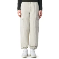 Spodnie sportowe damskie - Spodnie Champion Organic Cotton Cargo Trousers 117448-ES057 - białe - miniaturka - grafika 1