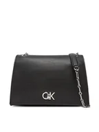 Torebki damskie - Calvin Klein Torebka Re-Lock Medium Chain LV04F3104G Czarny - miniaturka - grafika 1