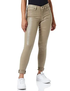 7 For All Mankind Damskie spodnie HW Skinny Super Shine Coating Pants, brązowe, regularne - Spodnie damskie - miniaturka - grafika 1