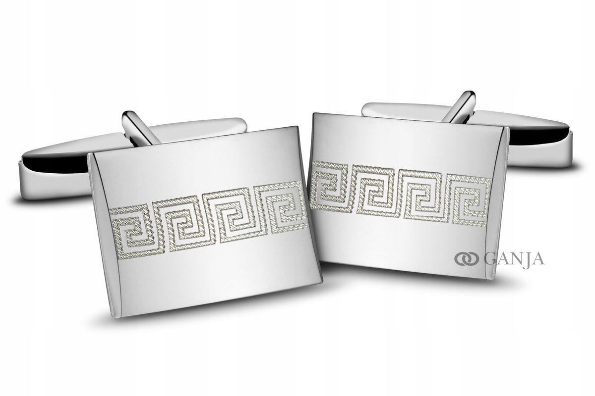 Spinki srebrne do mankietów 925 rodowane SP23 ŚLUB