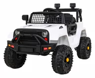 Samochody i pojazdy dla dzieci - Autko Jeep Dark Night na akumulator dla dzieci Biały + Wolny Start + EVA + Audio LED - miniaturka - grafika 1