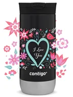 Kubki termiczne - Kubek termiczny na kawę Contigo Huron 2.0 470ml - I love You - Czarny - miniaturka - grafika 1