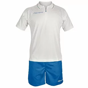 Givova Zestaw uniseks, koszulka i spodnie do piłki nożnej. wielokolorowa Weib/Hellblau L - Zestawy męskiej odzieży sportowej - miniaturka - grafika 1