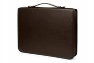 Teczki i aktówki - Beltimore Brązowy Męski Biwuar Aktówka Teczka Organizer Dla Handlowca I40 : - miniaturka - grafika 1