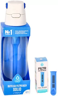 Butelka filtrująca Solid Niebieska 0,7L + 2x filtr wkład węglowy do butelki - Butelki filtrujące - miniaturka - grafika 1