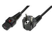 Kable komputerowe i do monitorów - Kabel zasilający MicroConnect IEC LOCK C13 to R/A SCHUKO EL249S - miniaturka - grafika 1