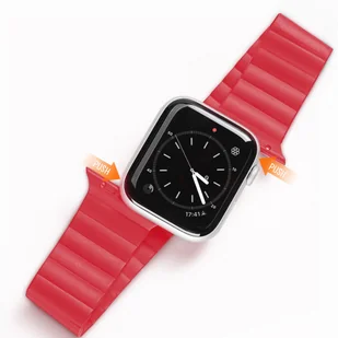 Dux Ducis Magnetic Strap pasek do Watch 7 / 6 / 5 / 4 / 3 / 2 / SE (41 / 40 / 38mm) magnetyczna opaska czerwony (Chain Version) - Akcesoria do smartwatchy - miniaturka - grafika 1