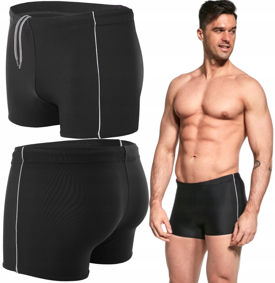 Kąpielówki męskie bokserki na basen spodenki pływackie szorty 4XL AQUASPORT