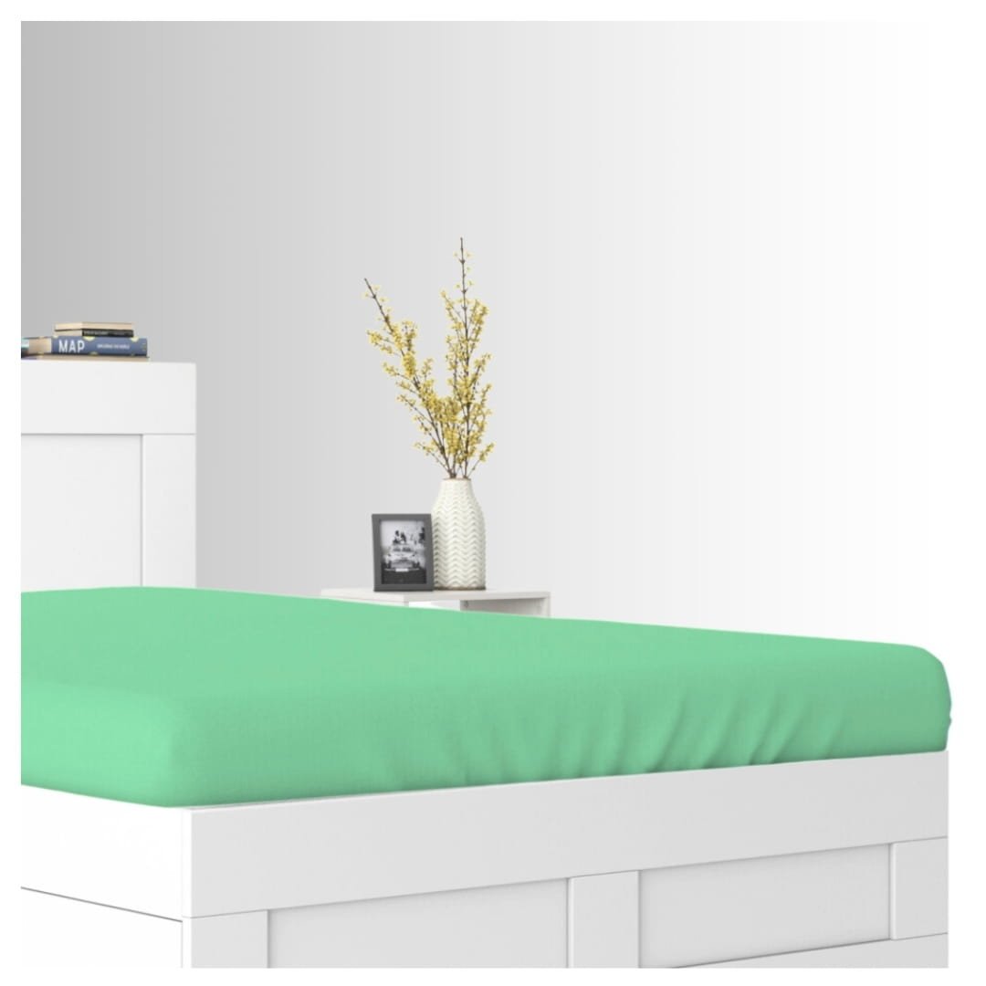 Prześcieradło Frotte Z Gumką Do Łóżeczka 60x120 Seledyn 180 GSM Grube Premium