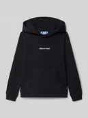 Swetry dla chłopców - Bluza z kapturem, wyhaftowanym logo i kieszenią kangurką - miniaturka - grafika 1