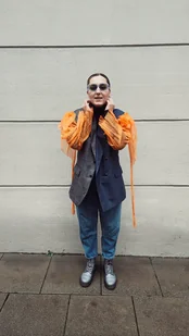 Marynarka Double orange - Marynarki i żakiety damskie - miniaturka - grafika 1