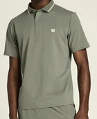 Koszulki sportowe męskie - Koszulka męska Wilson M Challengers Technical Polo Vetiver L - miniaturka - grafika 1