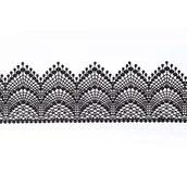 Dodatki do ciast w proszku - Koronka Na Tort 01 Czarna Z Masy Cukrowej - miniaturka - grafika 1