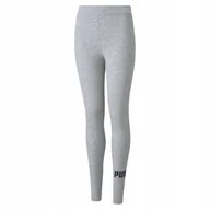 Legginsy - Legginsy dla dzieci Puma ESS Logo Leggings jasnoszare 587035 04 140cm - miniaturka - grafika 1