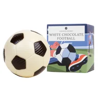Bombonierki i czekoladki - Piłka z białej i deserowej belgijskiej czekolady w ozdobnym pudełeczku Idealny prezent dla miłośnika piłki nożnej 50 g - miniaturka - grafika 1