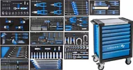Wózki magazynowe - Wózek narzędziowy Högert Technik HOGERT SZAFKA WARSZTATOWA 7 SZUFLAD Z NARZĘDZIAMI 346el. - miniaturka - grafika 1