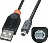 Kable USB - Kabel USB Lindy USB-A - USB mini 4-pin 2 m Czarny - miniaturka - grafika 1