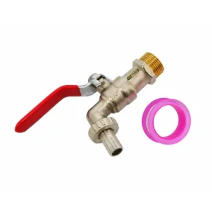 Awtools Kran ogrodowy mosiądz niklowany 1/2 gwint zewnętrzny 3/4 - Inne akcesoria do nawadniania - miniaturka - grafika 1