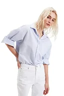 Koszulki i topy damskie - Trendyol Koszulka damska, lekka w paski, niebieski (Clear Blue), 38 - miniaturka - grafika 1